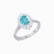White Gold Ring with Diamonds and Apetite - Shahin Jewelry